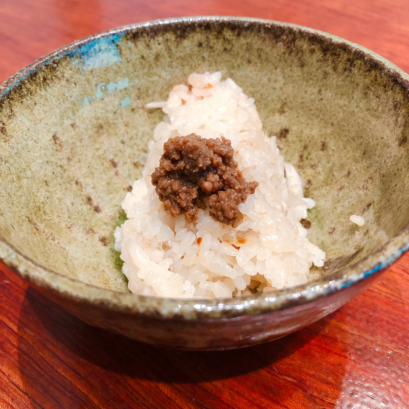 牛肉と牛蒡のご飯(仁木家 三田 蕎麦とフレンチ)