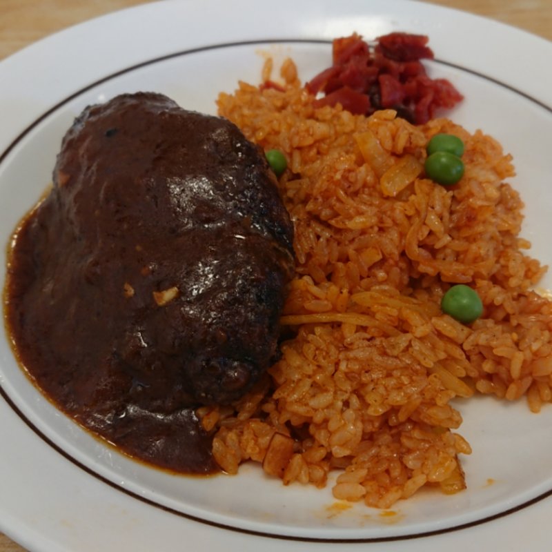 ハムケチャップライス＋ハンバーグ(中華・洋食　やよい )