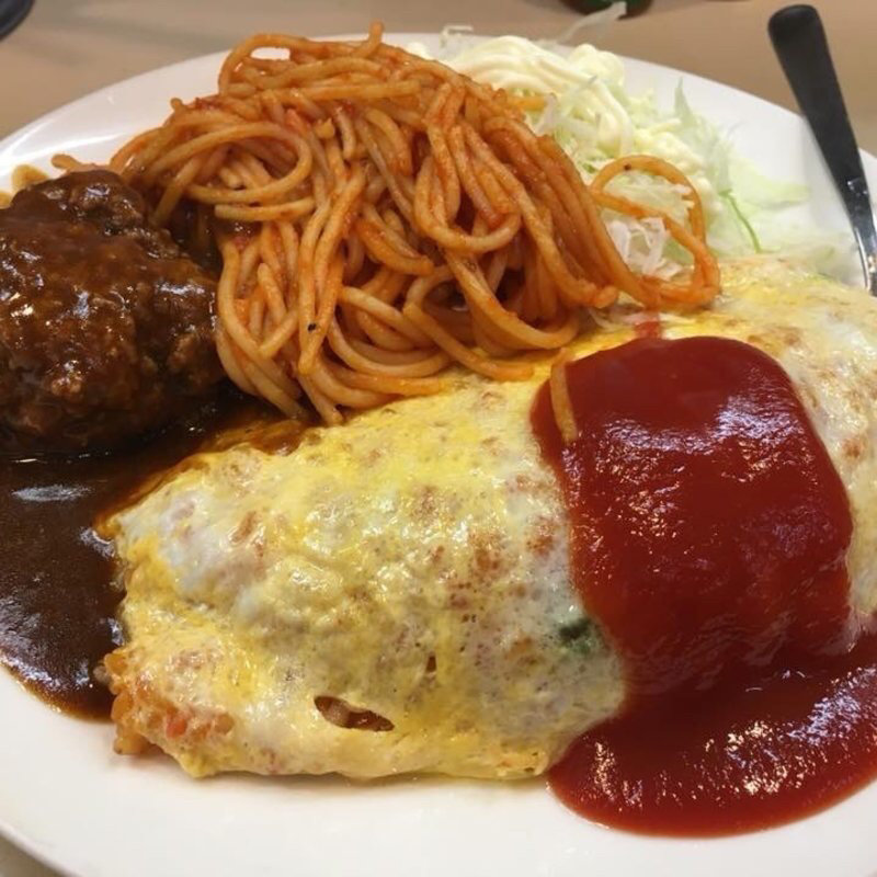 オムライスミニハンバーグのせ(むさしや)