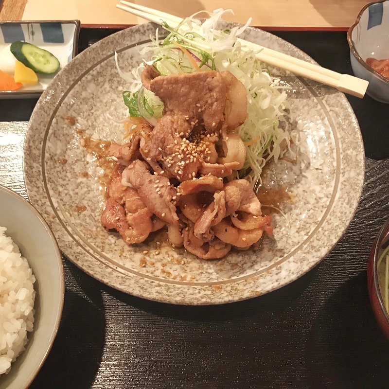 生姜焼き定食(深川いこい亭)