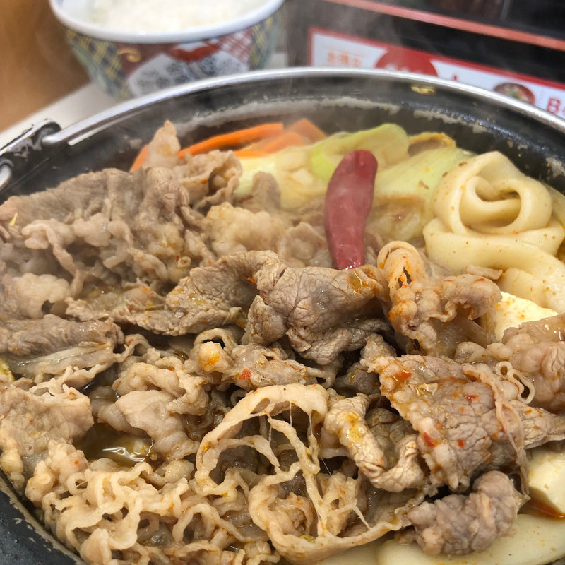 麻辣牛鍋膳(吉野家 阪南鳥取店)