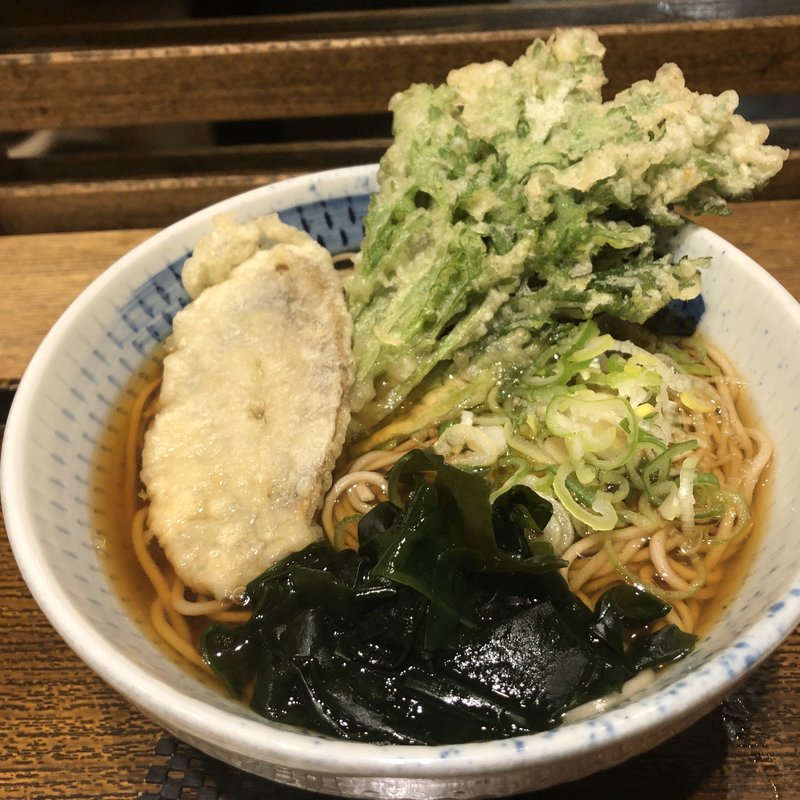 堀川ごぼう天と春菊天のそば(しぶそば 青葉台店)