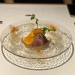 鴨ハムと柿のキャロットラペサラダ 〜アールグレイ風味のドレッシング〜