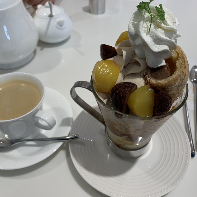 栗のホットパフェ(タカノフルーツパーラー 池袋東武店)