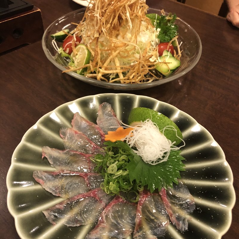 いさきの塩ユッケ(うどん屋 一吉 国道バイパス店 （うどんやいちよし）)