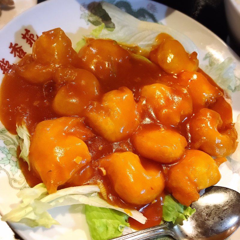 エビチリ定食(龍香苑)
