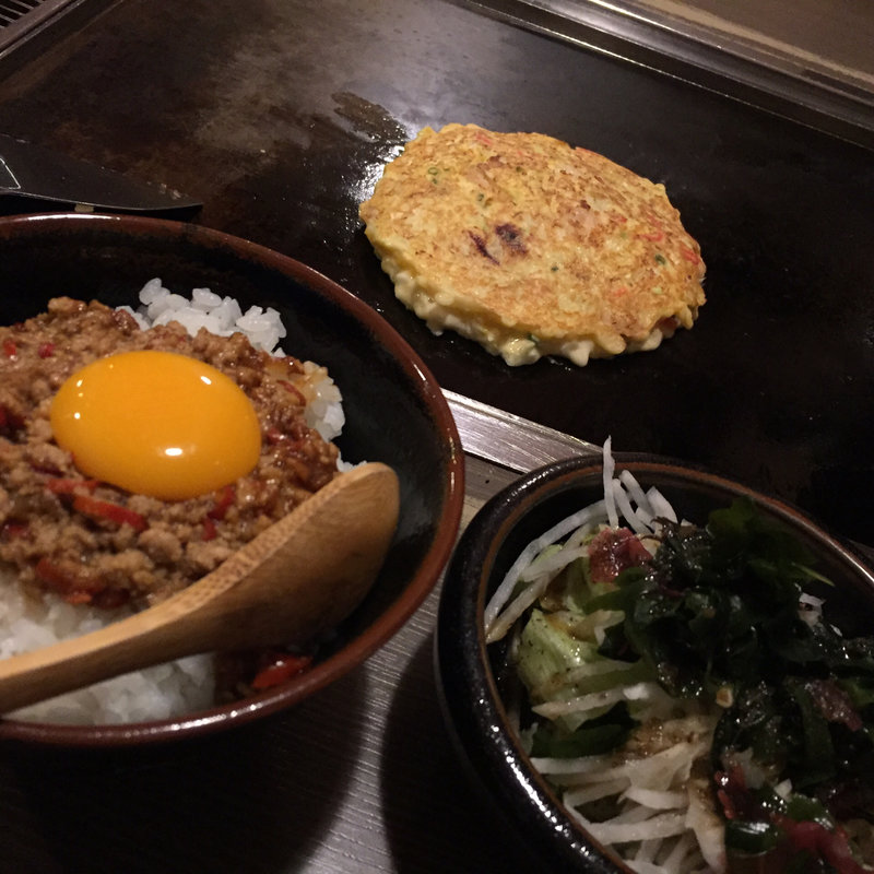 鉄板ランチ(お好み焼 道とん堀 神戸灘店)