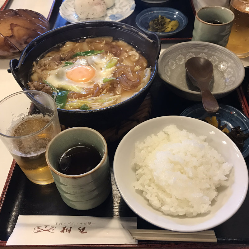 すき焼きうどん定食(相生餅食堂 )