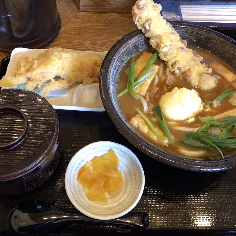 ちく玉天かすカレーうどん＋鳥天＋ごはん(うどんらんぷ 若蔵)
