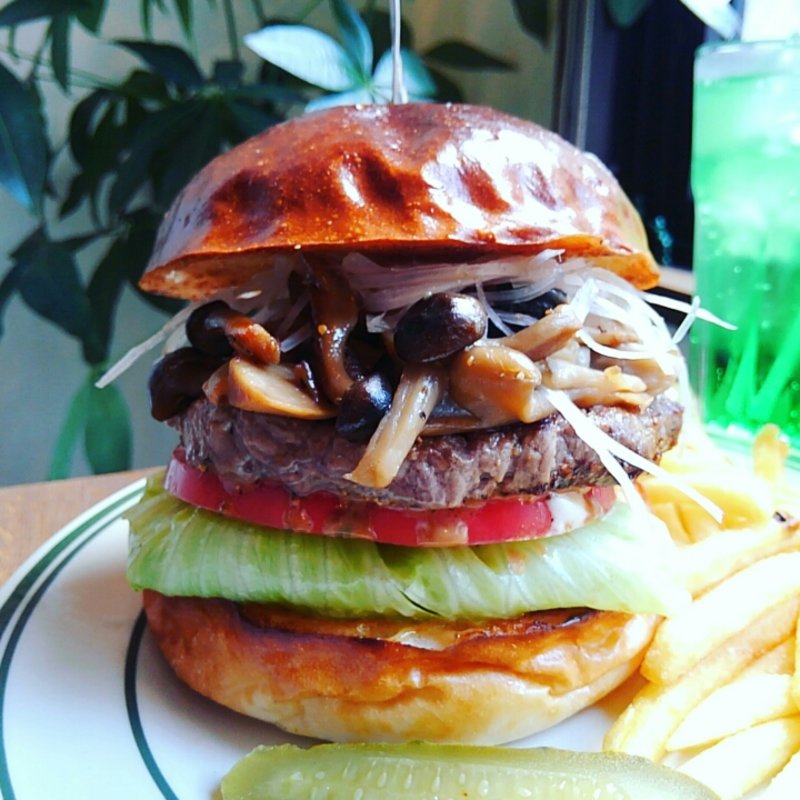 白髪ねぎとキノコバーガー(ザ マンチーズ バーガーワークス （THE MUNCHIES BURGER WORKS）)