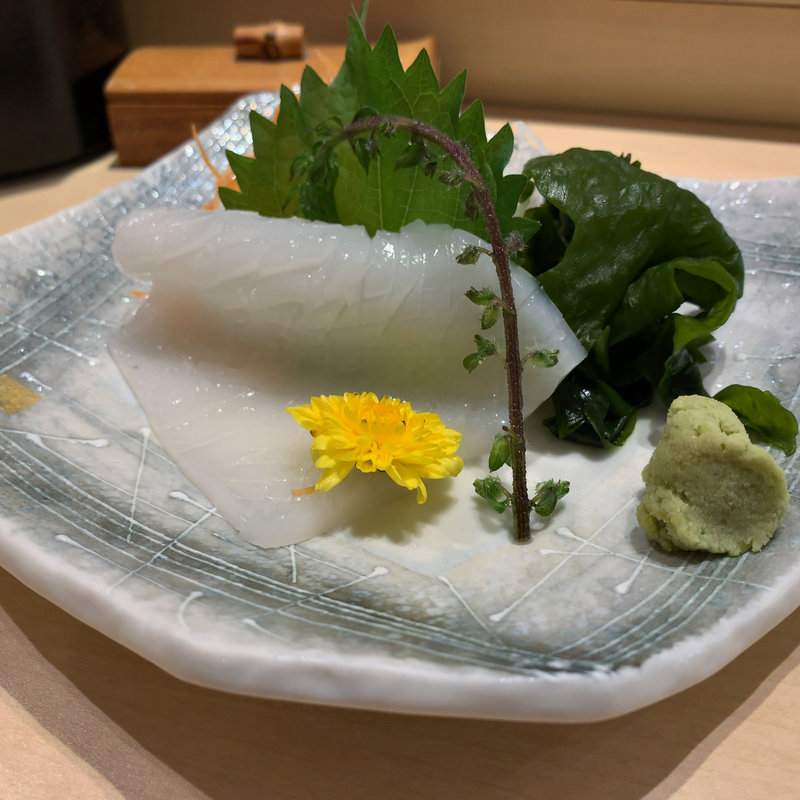 ヤリイカの刺身(神田江戸ッ子寿司 南口店彩（さい）)