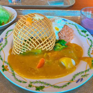 六甲枝垂れオムカレー～野菜たっぷりかぼちゃカレー(六甲ビューパレス)