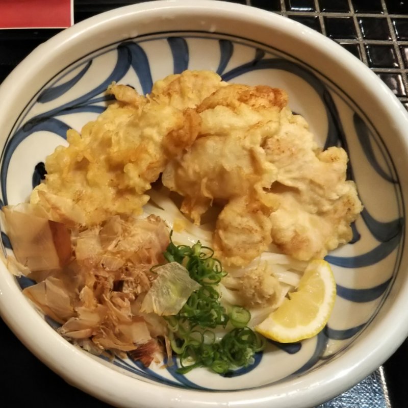 鶏天ぶっかけ(饂飩工房 うばら)