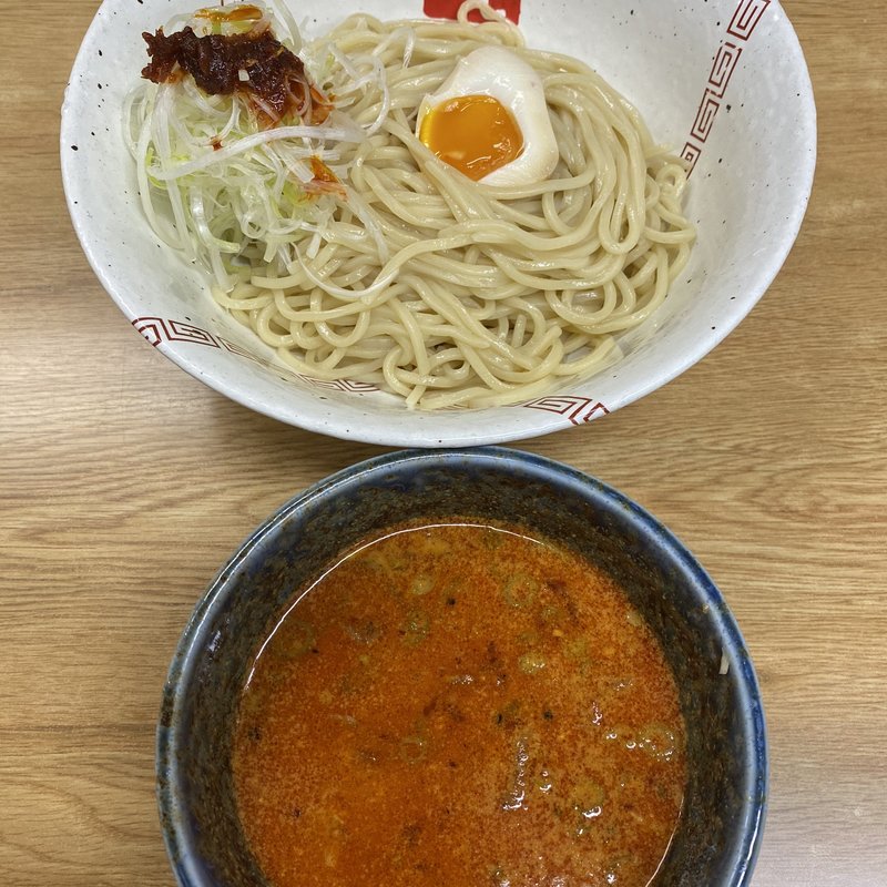 期間限定　ぴりからエビつけ麺(らーめん 弥七)