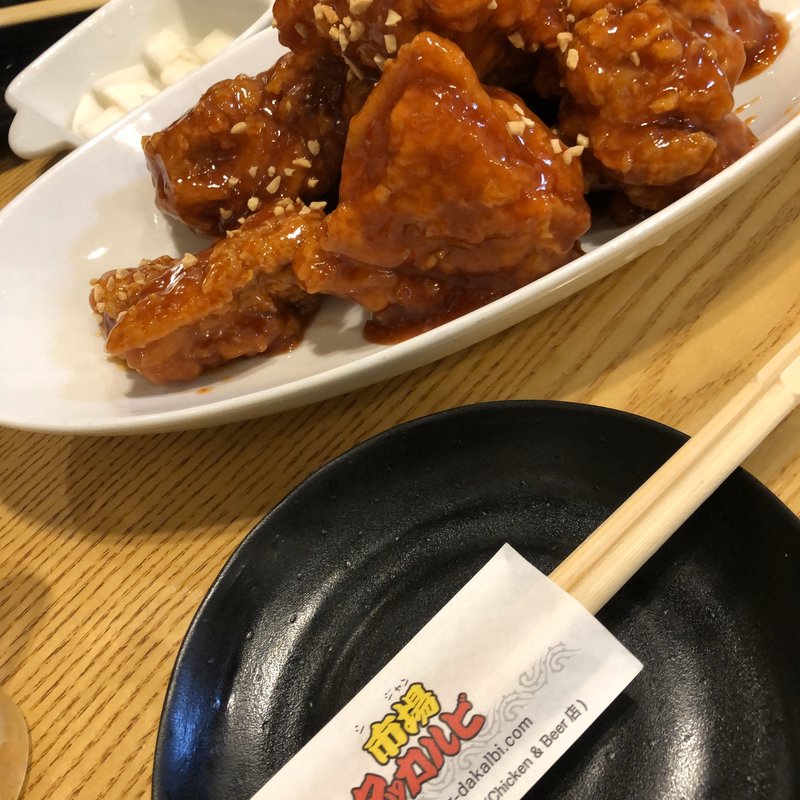 ヤンニョムチキン(骨なし)(市場タッカルビ&BBQ CHICKEN)