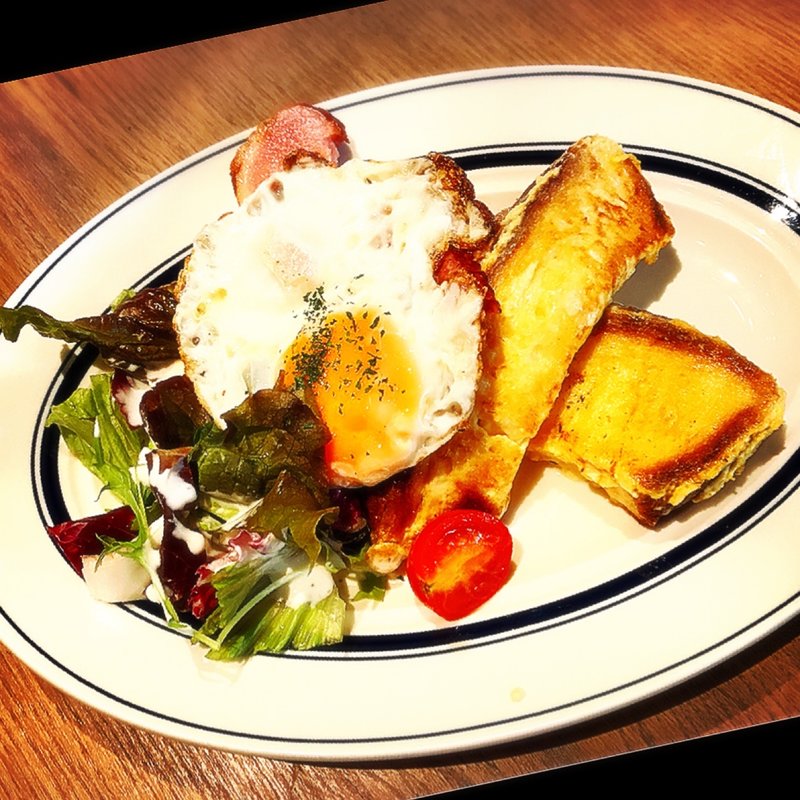 フレンチトースト(肉が旨いカフェ NICKSTOCK 広島駅前)