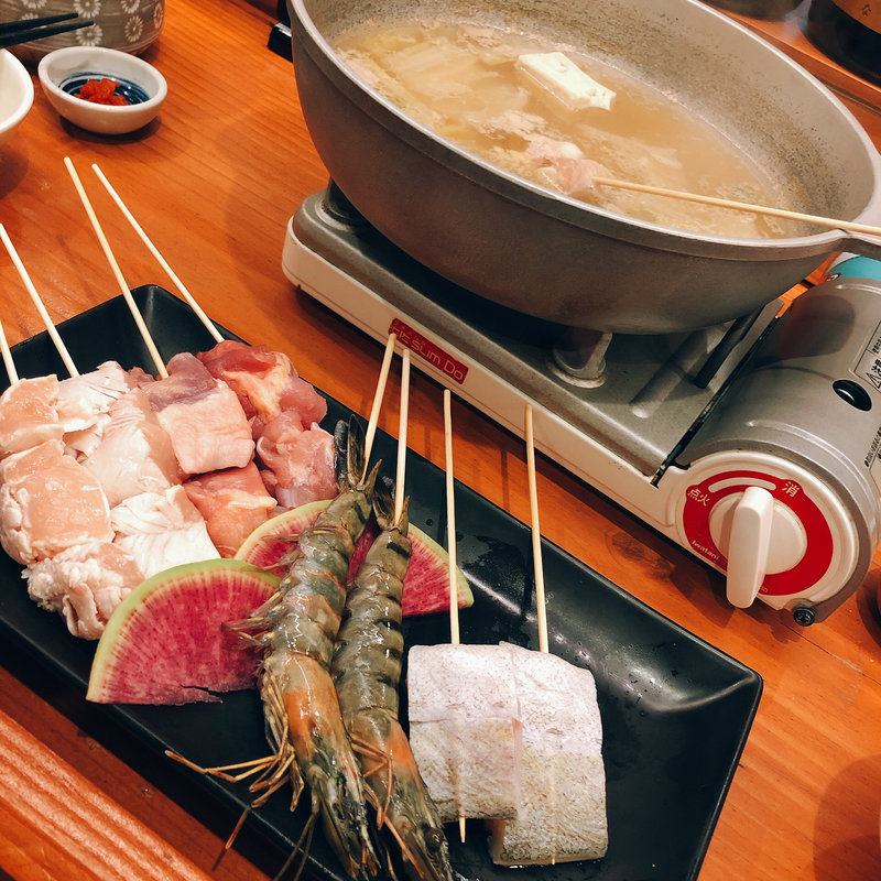  鶏白湯　濃厚串鍋(博多串工房 フタクチ)