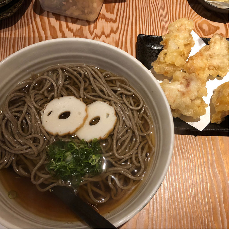 とり天そば(出雲そば マルト)