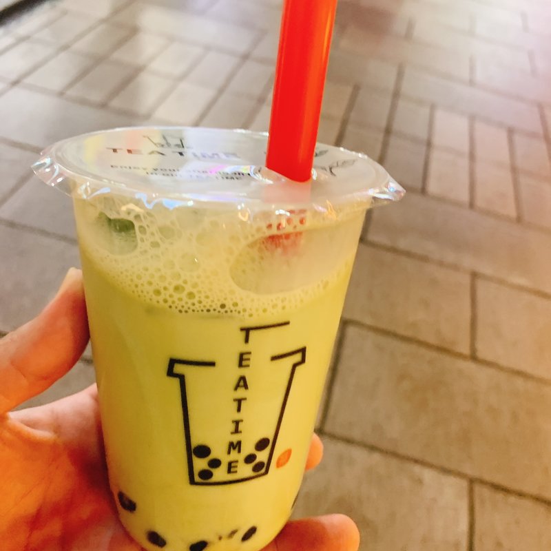 宇治抹茶タピオカラテ(横浜中華街 タピオカ専門店 TEA TIME)