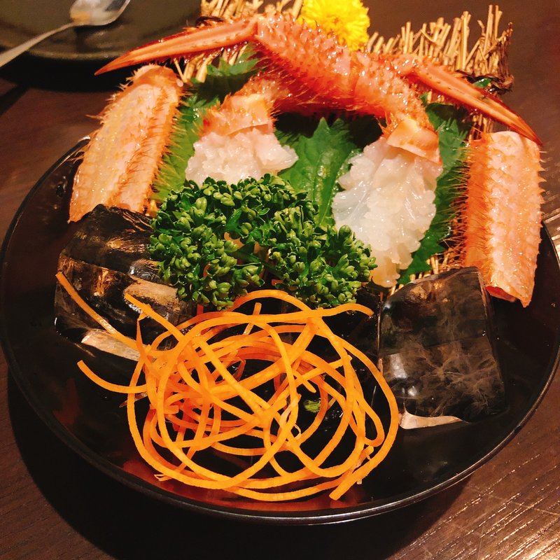 蟹刺し(わっかない亭)