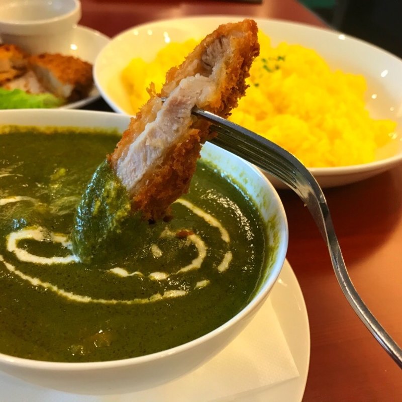 ランチAセット（サグポークカレー）＋トンカツ120g(ガネーシャ 東麻布店 （GaNeZa）)