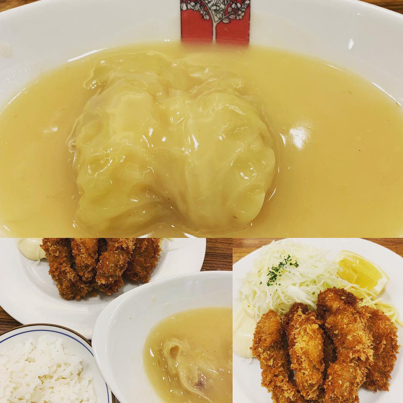 カキフライとロールキャベツシチュー(アカシア 羽田空港第２ターミナル店)