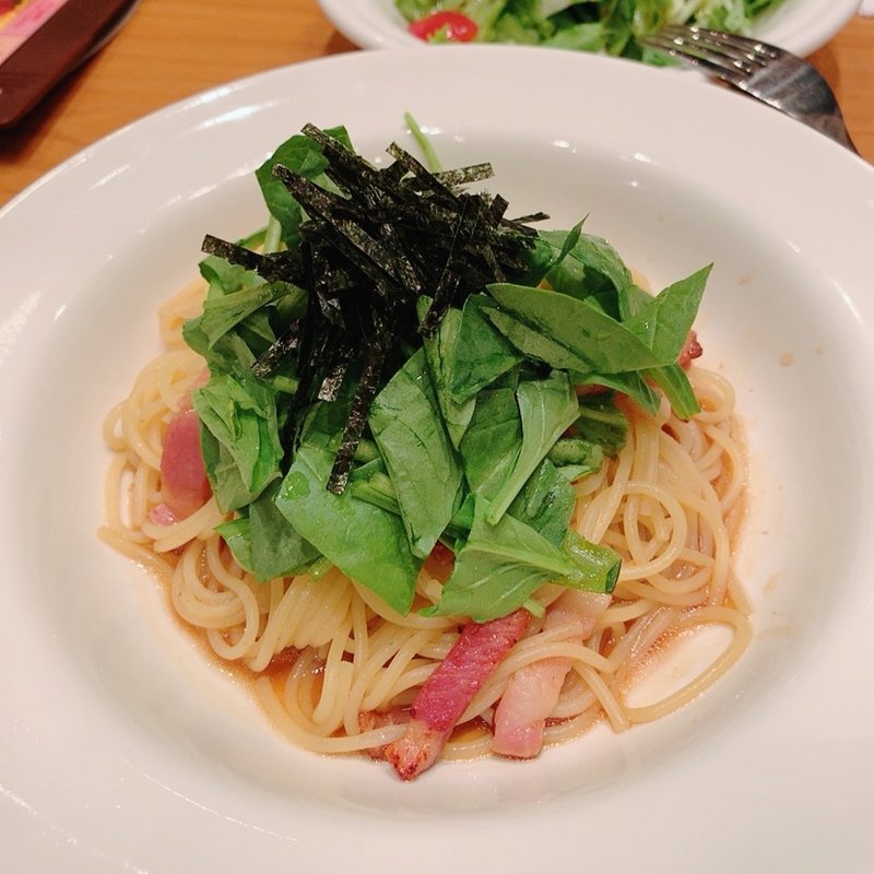 ほうれん草のペペロンチーノ(ポポラマーマSUNAMO店)