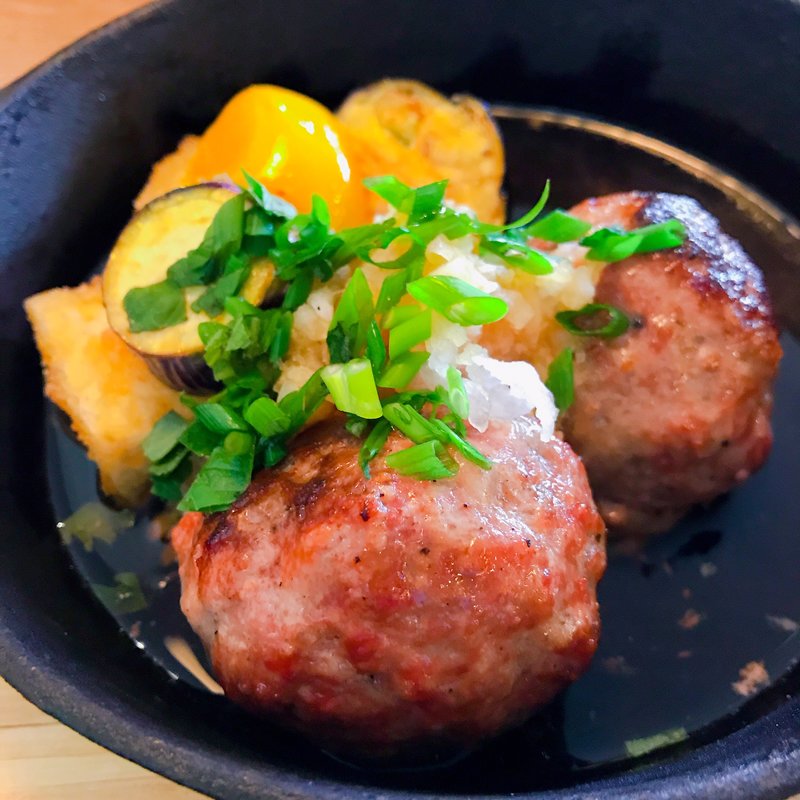 野菜の揚げ出し・大根おろしハンバーグ(キッチンツナグ （kitchen tsunagu）)