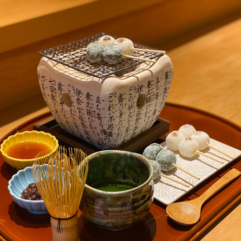 ほくほく、お団子セット(イクスカフェ 祇園店)