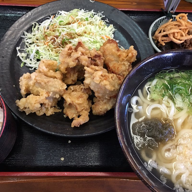 から揚げセット(一吉うどん )