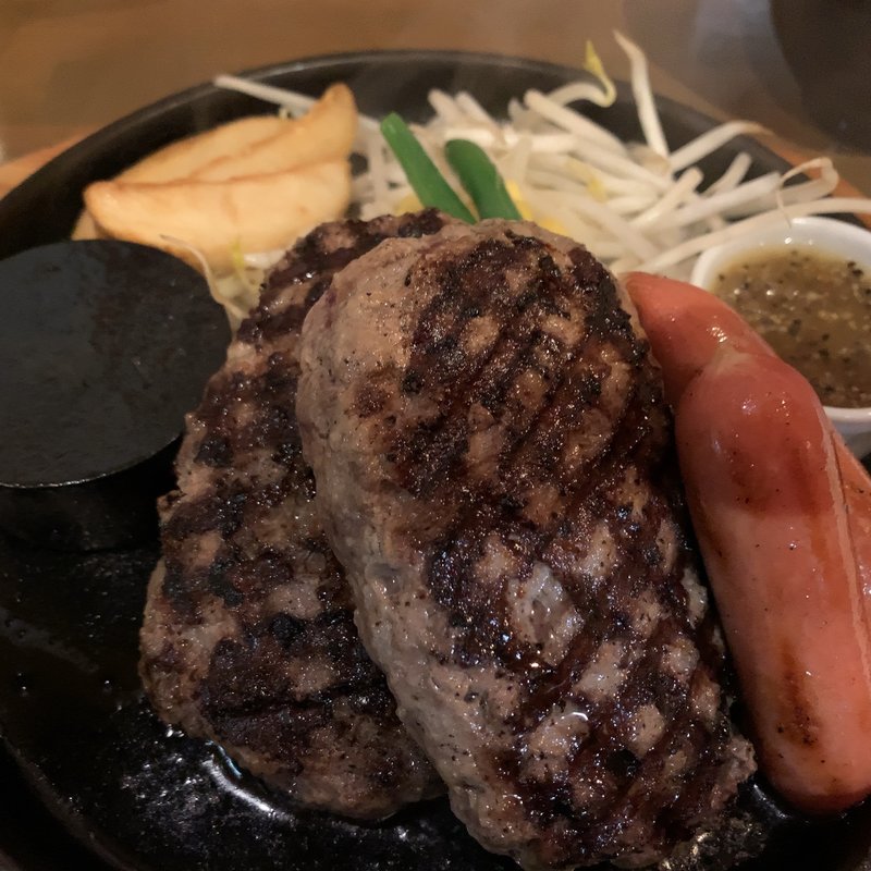 レギュラーダブルハンバーグ(塩ダレ)(ハンバーグ逸品堂 船橋店)