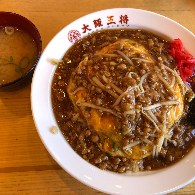 肉あんかけニラ玉炒飯(大阪王将 長尾店 （オオサカオウショウ）)