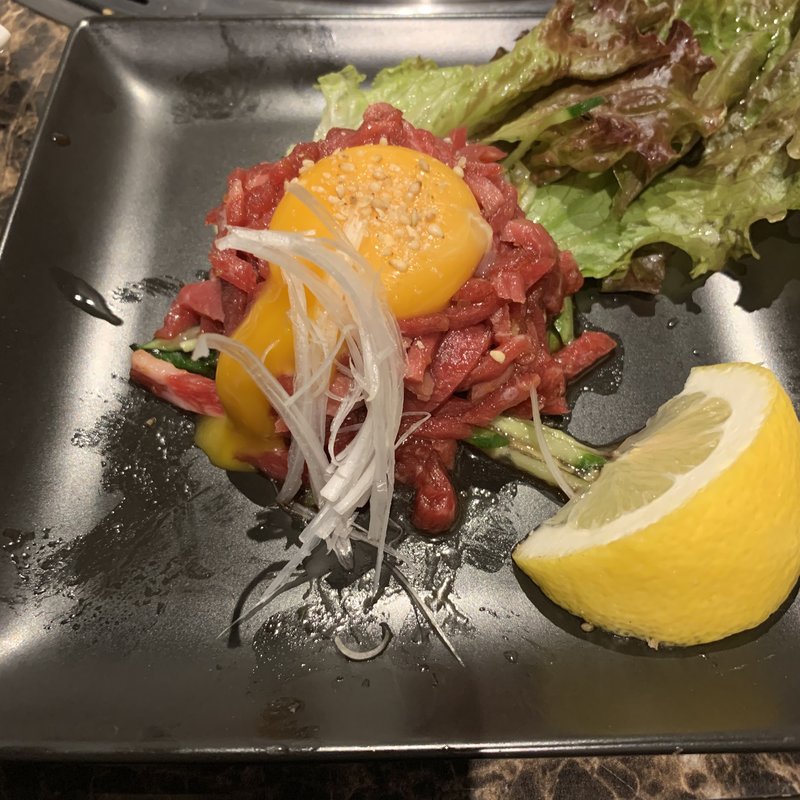 国産牛ユッケ(食道楽本庄店)