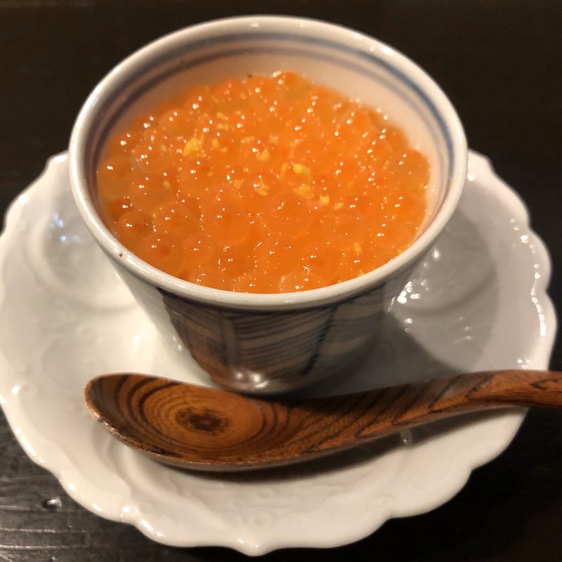 イクラとなめこの茶碗蒸し(土家)