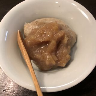 蕎麦がき栗餡ぜんざい(土家)