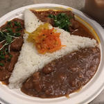 カレー屋ロストコーナー 3種あいがけ(東間屋)