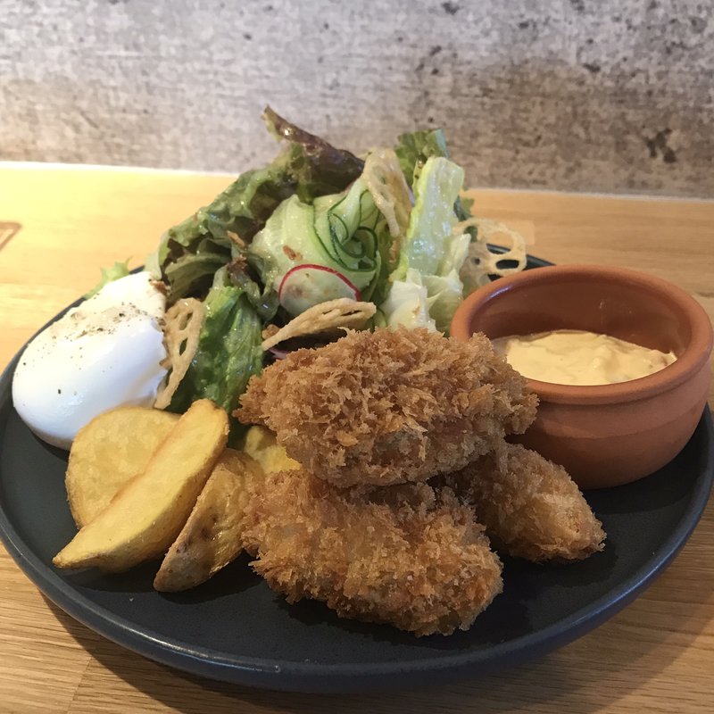 カキフライプレート(cafe オーマチ)