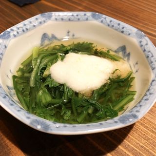 春菊と山芋とろろ(kelp)