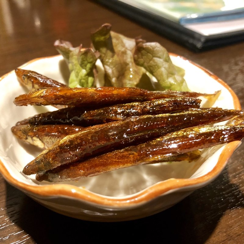 キビナゴの煮物(鉄板居食屋 進)