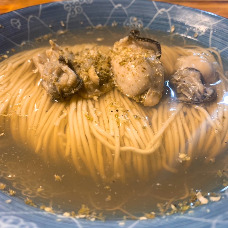 牡蠣山椒塩そば(柴崎亭 梅ヶ丘店)