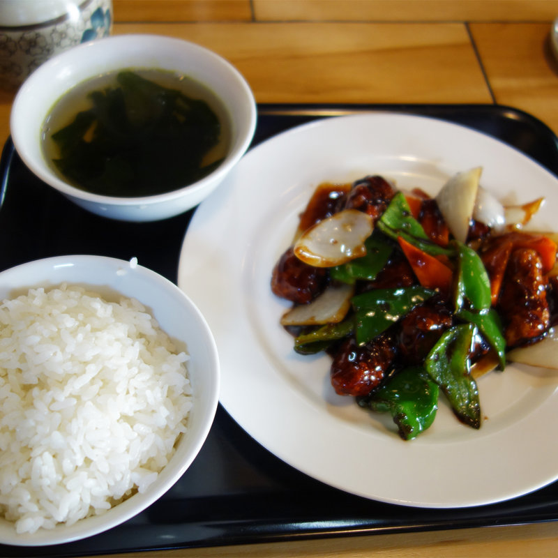 野菜入り黒酢豚定食(香港プラザ 高砂店)