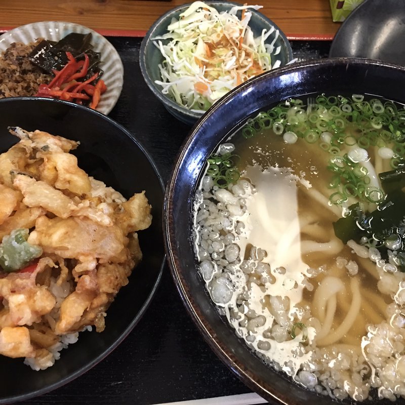 かき揚げ丼セット(一吉うどん )