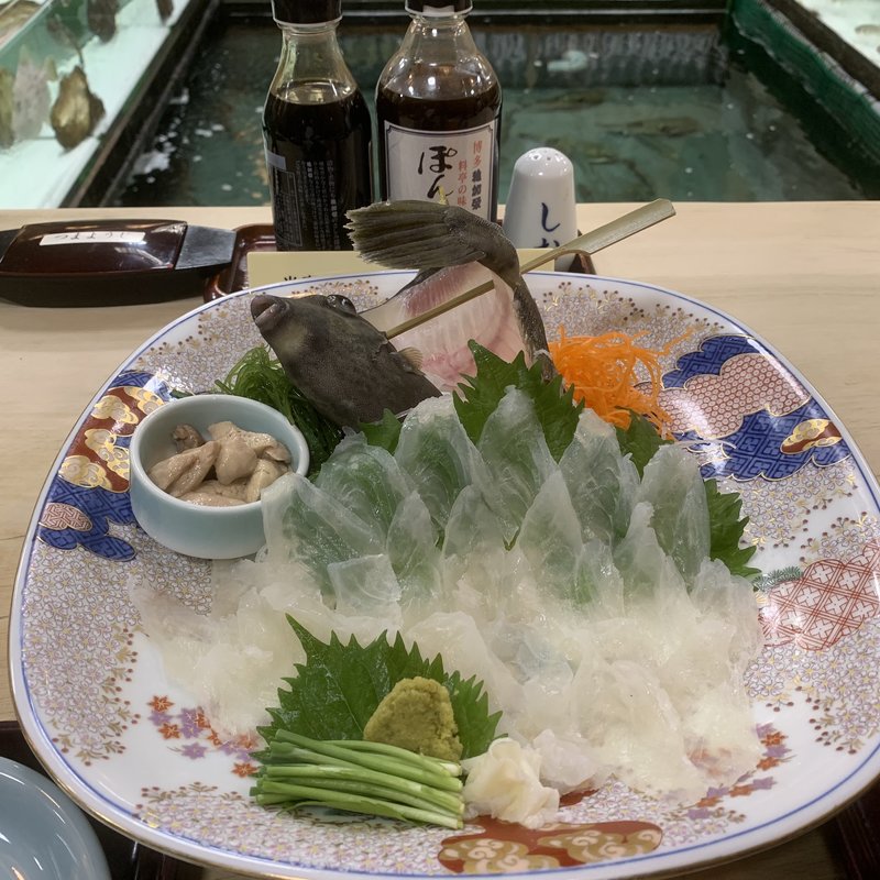 本カワハギお造り(小倉稚加栄(ちかえ))