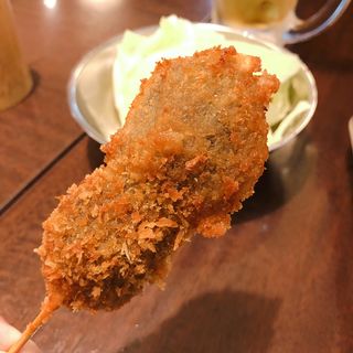 串カツ　椎茸(串焼処　鶏膳　明石総本店)