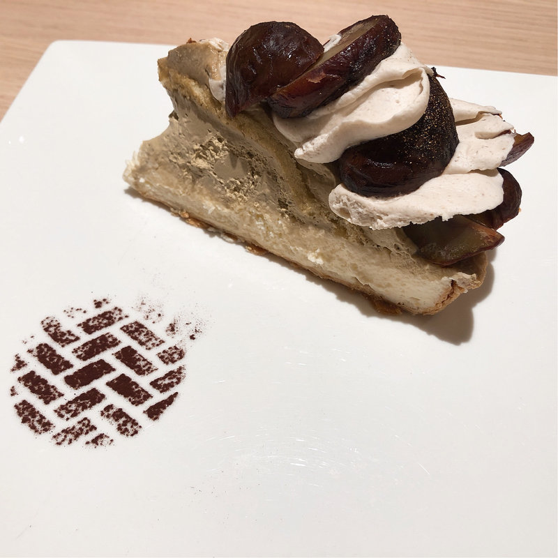 熊本県山江村産「やまえ栗」と宇治茶 祇園辻利 ほうじ茶のモンブラン(カフェコムサ 上野松坂屋店)