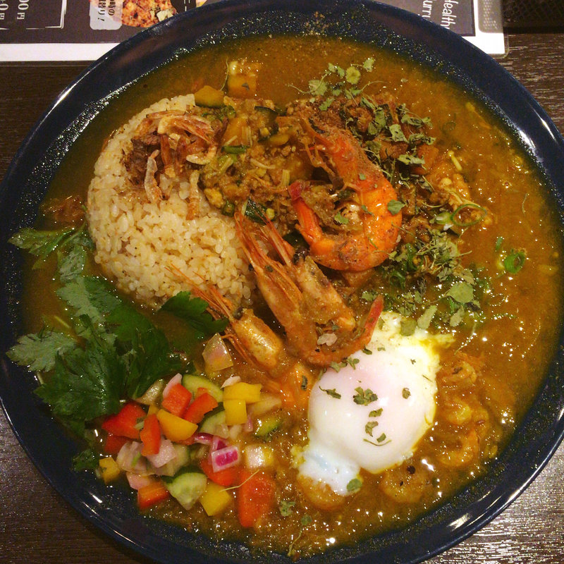 海老スペシャル＆旬野菜のつくねキーマ(旬香唐 （しゅんかとう）)