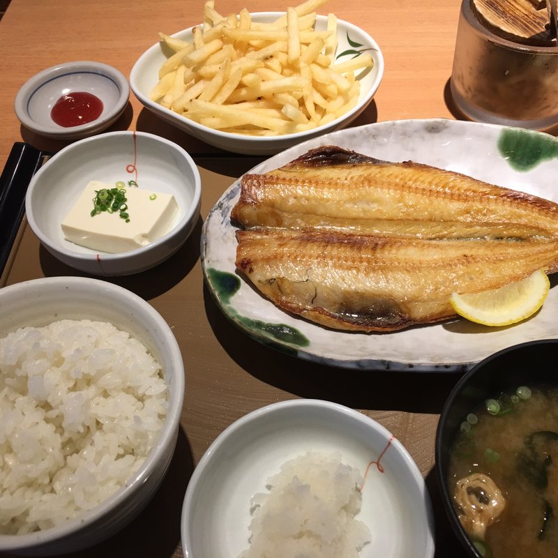 しまホッケ定食・フライドポテト(やよい軒 鳥栖店 )