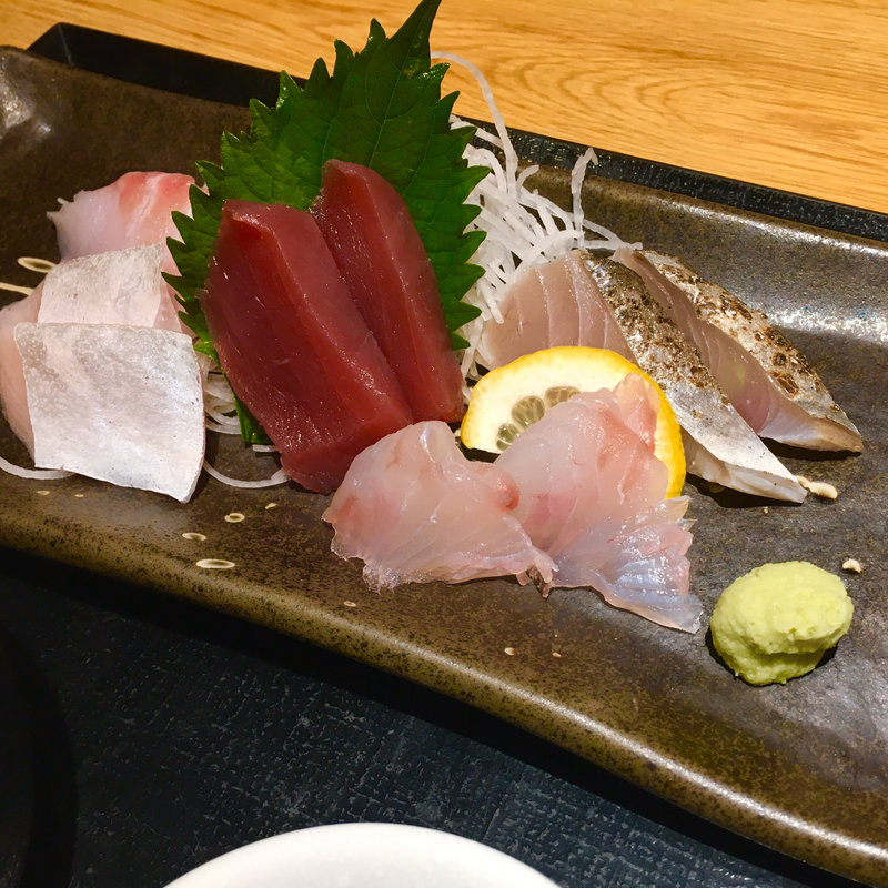 刺身五種盛り定食(三代目網元 魚鮮水産 八丁堀店)