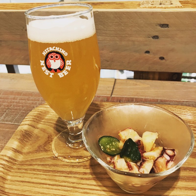 常陸野ネストビールとおつまみ(常陸野ブルーイング品川ビア＆カフェ)