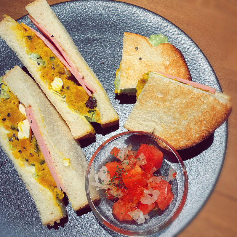 パンプキンハムサンド(ドリンク付き)(トップスカフェ 阪急三番街店)